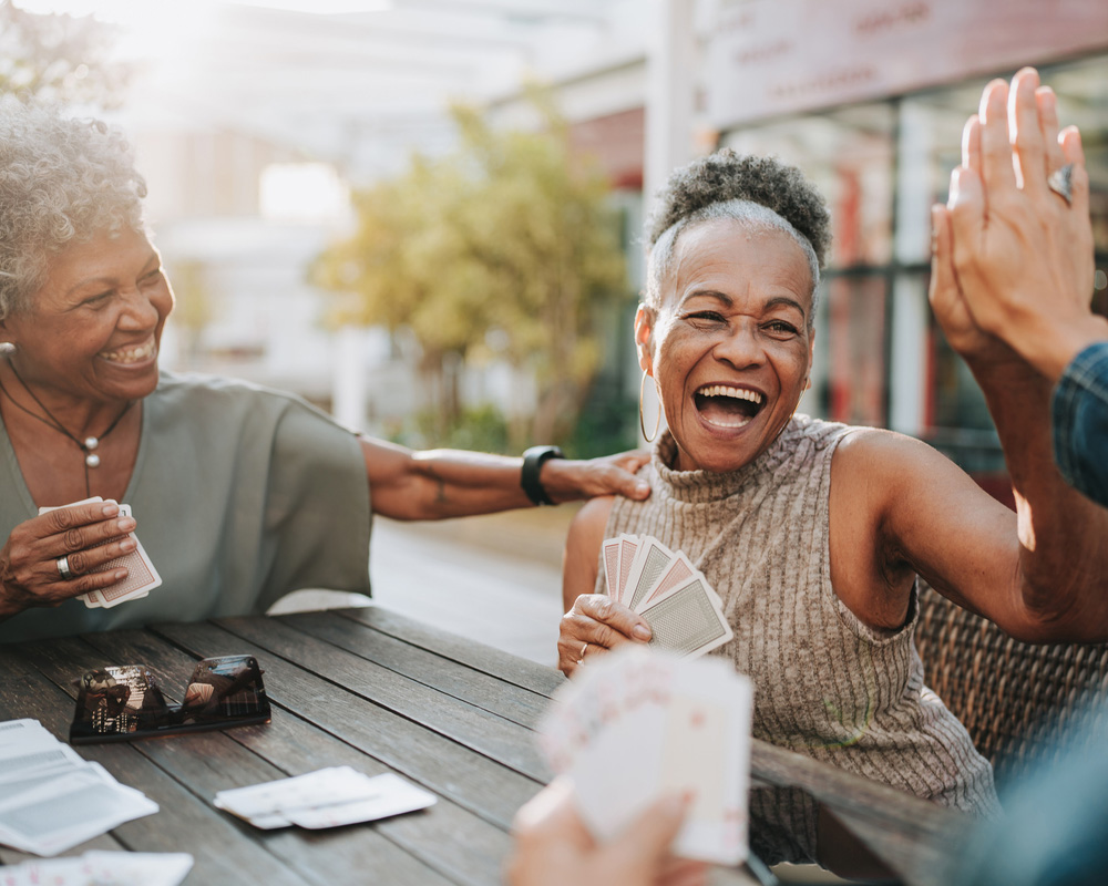 a group of people sitting at a table